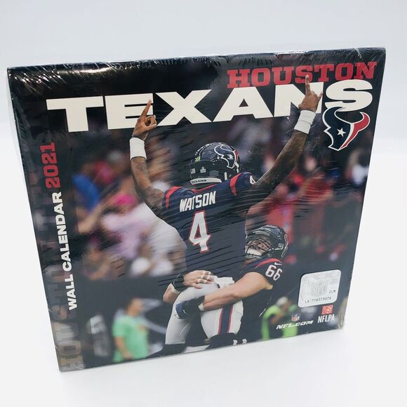 Houston Texans Wall Calendar NFL Deshaun Watson Collectors Item Mini 2021 - Picture 1 of 4